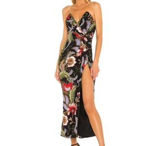 Katie May Come On Home Strapless Floral Dress